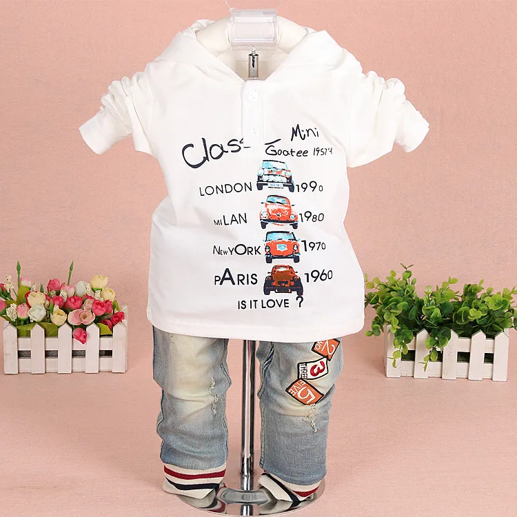 Baby Boy Demin Clothes Sets Clothing 3PCS Fashion High Qulity Hooded Set For Outfit Toddler Infant Suit 0 2 3 Years |