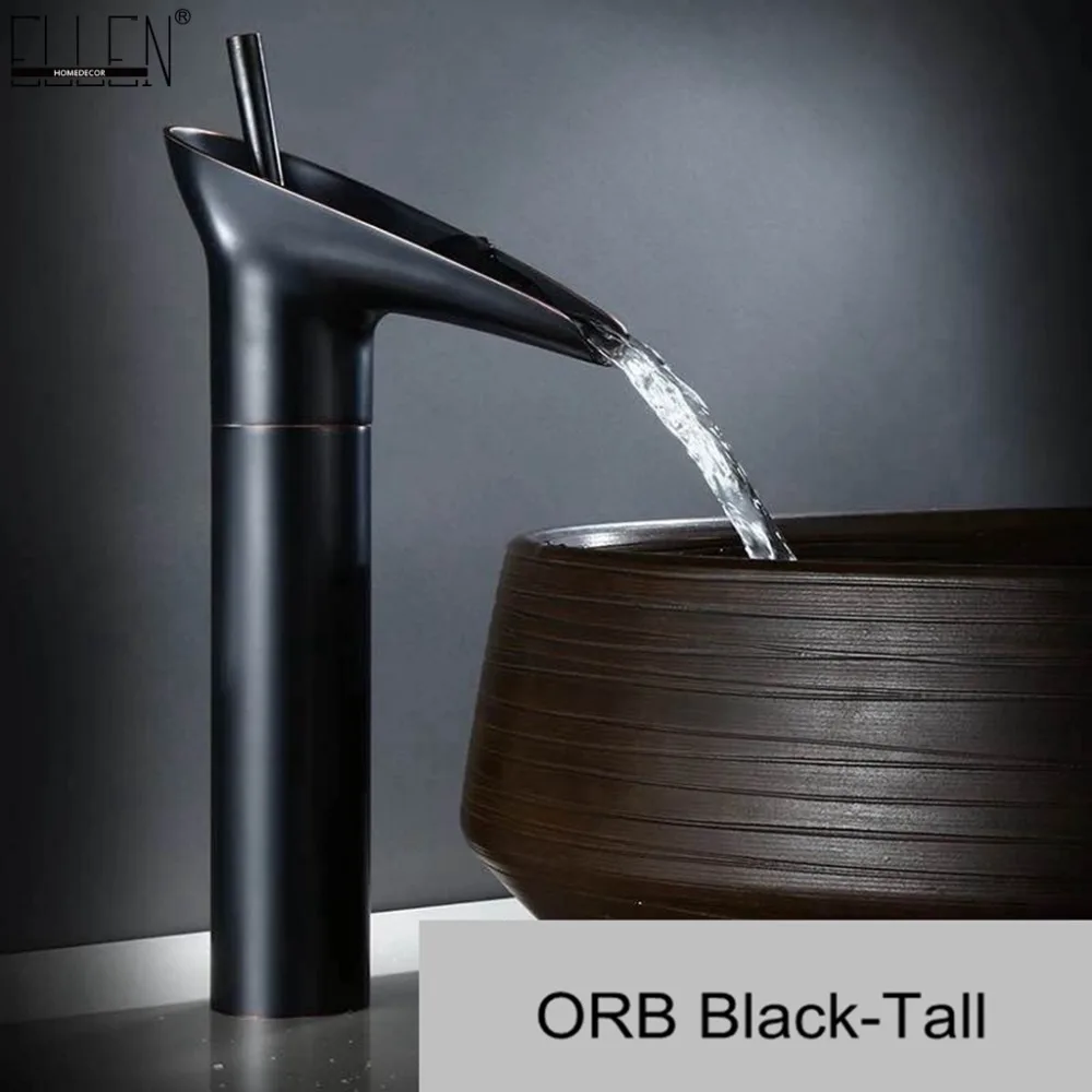 

Bathroom Tall Faucet Hot and Cold Water Mixer Crane Bath Vessel Sink Faucets Single Handle Waterfall Mixer Tap 902G