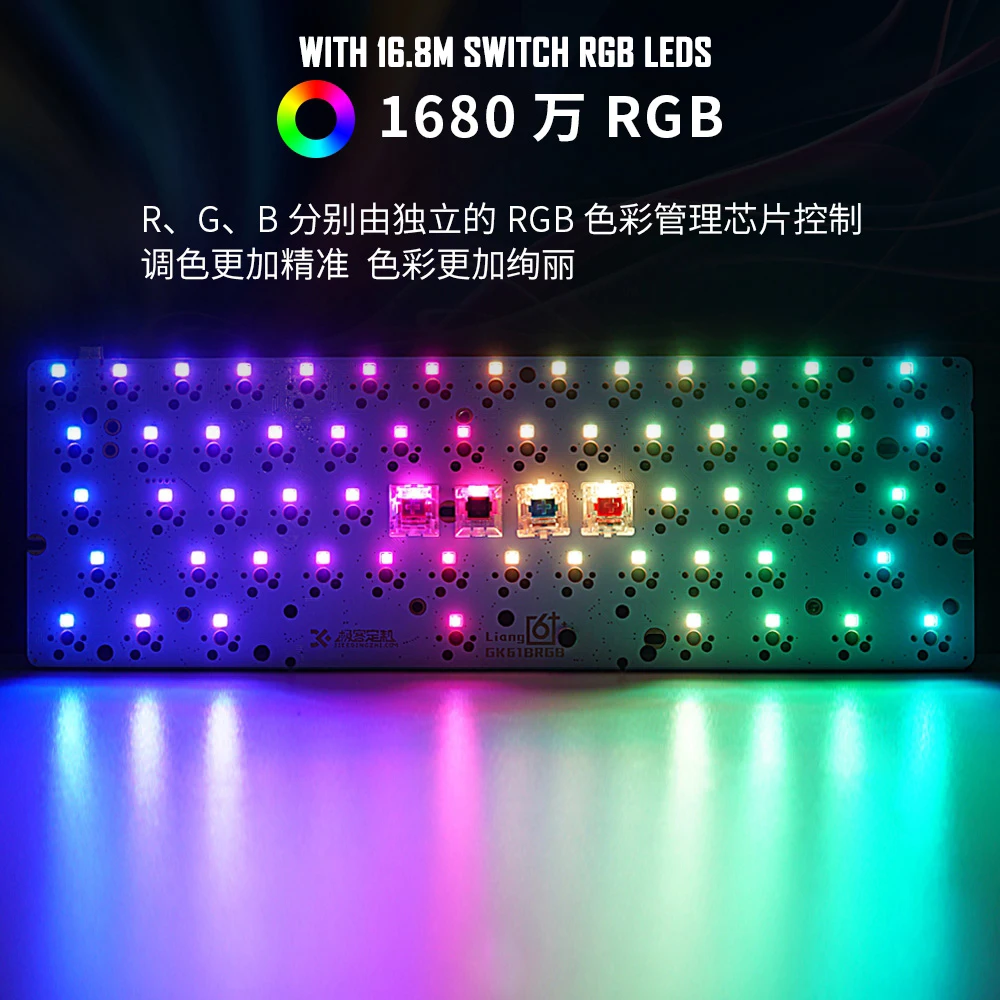 Gk61 60% пользовательская механическая клавиатура с rgb переключателем светодиоды