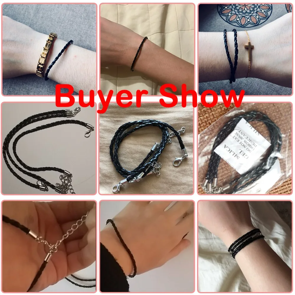 DoreenBeads 2018 распродажа черный сплав кожевенный серебристый цвет омары застежка
