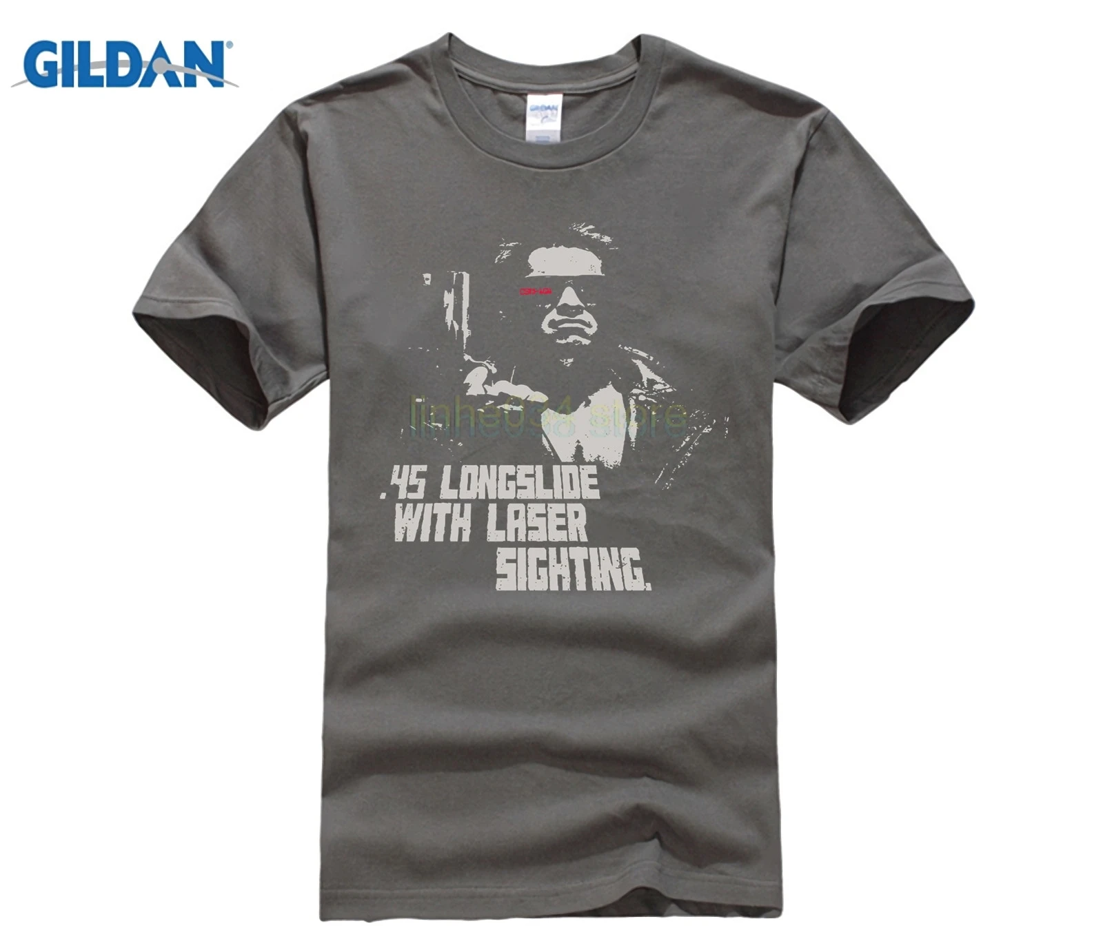 Летняя Футболка GILDAN Мужская футболка 45 Longslide Terminator T-Shirt | одежда
