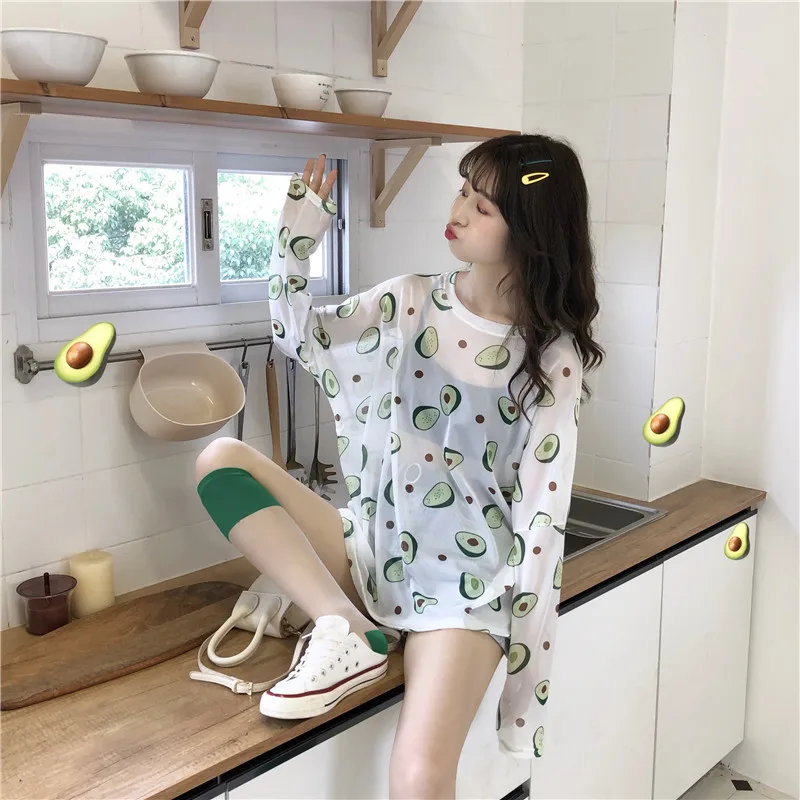 2 цвета Mihoshop Ulzzang Корейская женская модная одежда милая свободная сетчатая