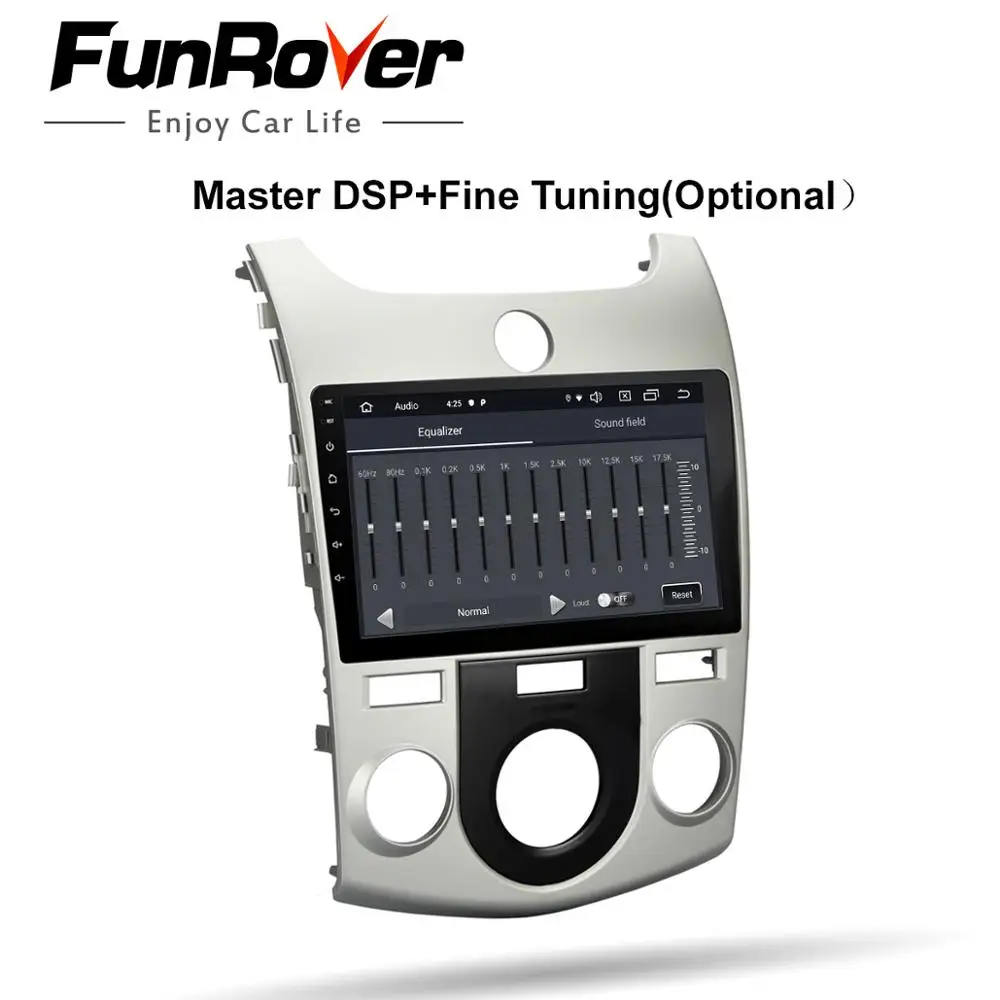 Funrover 2.5D + IPS android 9 0 Автомобильный мультимедийный плеер для KIA Forte Cerato 2008 2009 2010 2011 2012