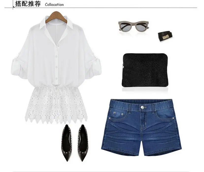 2017 Новая мода Кружево шить подол Camisas летучая мышь одежда с длинным рукавом