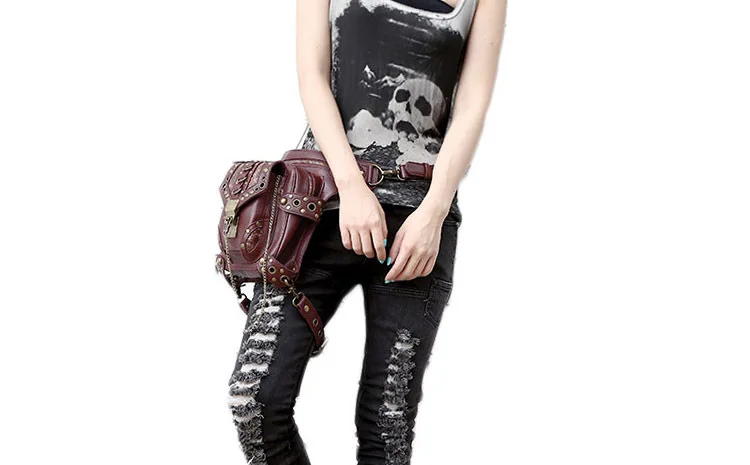 Carteras Mujer кожаная Паровая панк Готическая сумка на плечо мужская Wo Мужская s сумка на пояс из искусственной кожи сумки унисекс сумка-мессенджер модная сумка на ногу