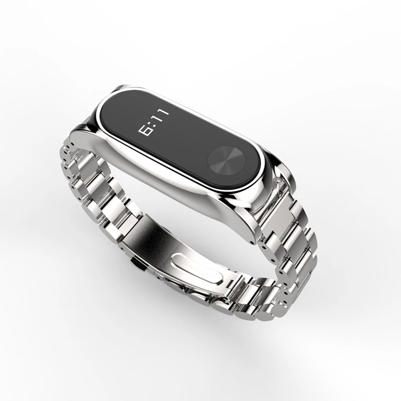 Плюс металлический ремешок из нержавеющей стали для Xio mi band 2 умный Браслет ремешок для часов Безвинтовой браслет Xio mi Band 2 Сменный ремень