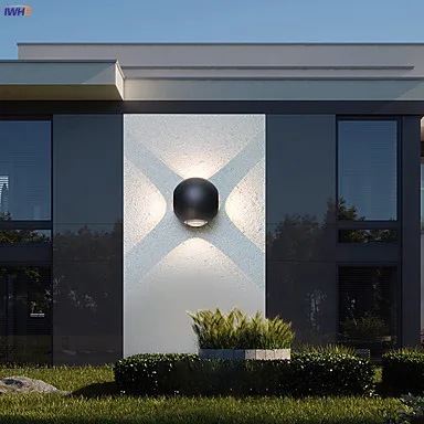 Круглая Алюминиевая СВЕТОДИОДНАЯ настенная лампа IWHD уличный водонепроницаемый