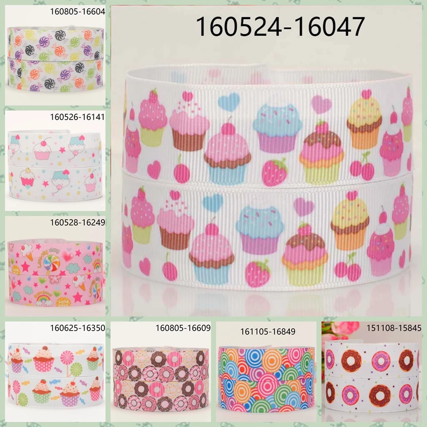 10 ярдов-разные размеры-лента с принтом торта корсажная лента | Дом и сад