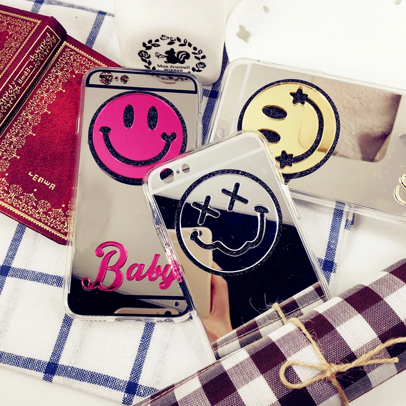 Уникальный заказной надпись на зеркале Smile чехол для телефона Samsung galaxy j2 j4 j5 j6 j7 J8 a5