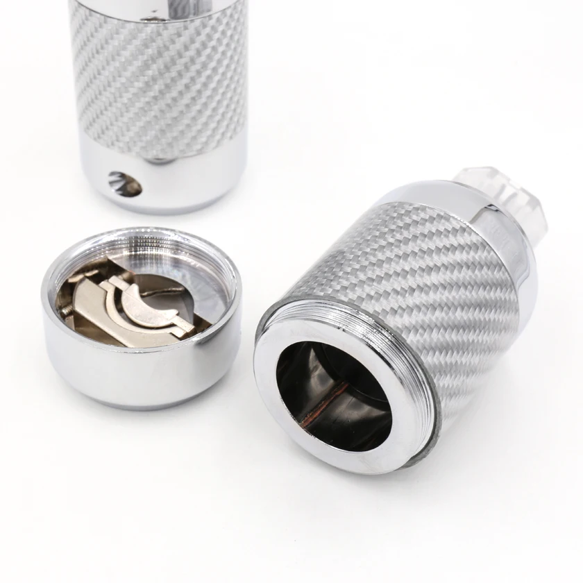 

One pair HI-End Carbon Fiber Rhodium Plated US Power Plug IEC Connector