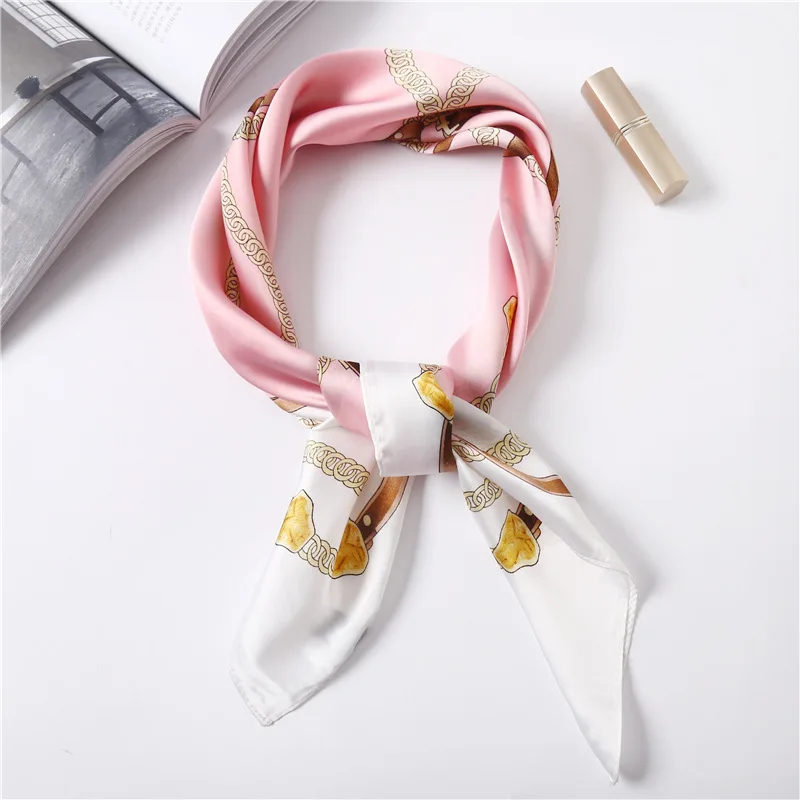 Новинка 2018 Модный женский квадратный шелковый шарф RUNMEIFA с узором F высокомягкий