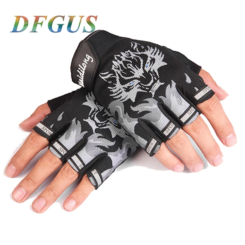 

DFGUS Men's Half Finger Gym Gloves Army Military Tactical Mittens Outdoor Sports Bicycle Ridding Gloves Fitness Gym Gloves
