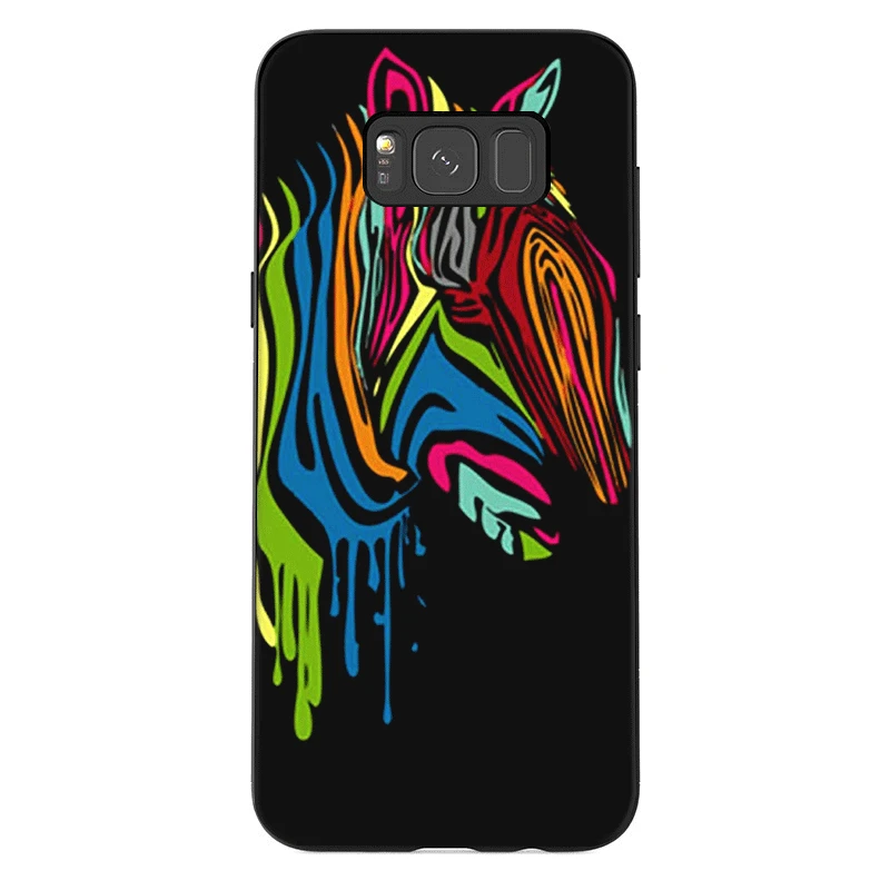 ТПУ мобильный чехол для телефона samsung A10 A20 A30 A40 A50 A60 A70 A7 A8 A9 A6 A5 A3 J6 с черной полосой