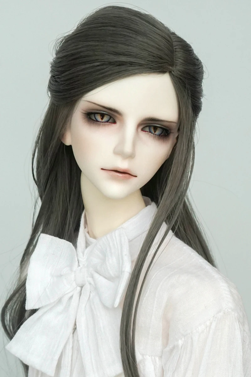 

1/3 1/4 1/6 1/8 Bjd SD Doll Wigs High Temperature Wire Long Wavy Dark Grey Doll Wig Hair For Dolls Accessories