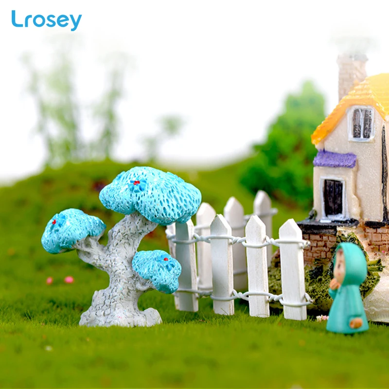 Цветные цветы дерево микро Пейзаж украшения изделия из смолы DIY Дом маленькие