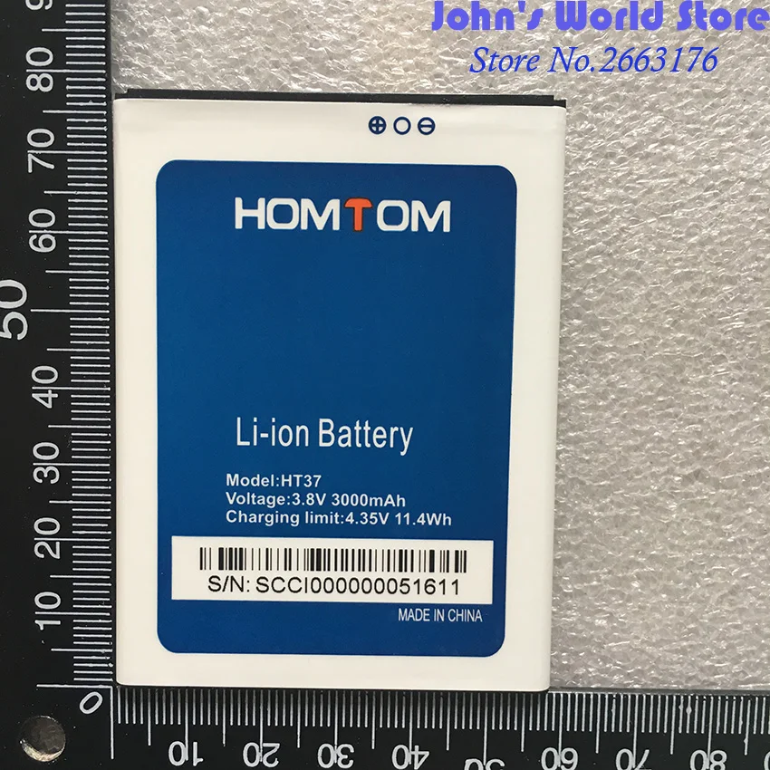100% новый HOMTOM HT37 батарея большой емкости полная 3000 мАч запасная Замена для