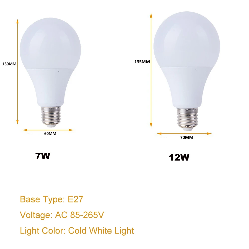E27 Led Pir датчик движения радар лампа авто умный инфракрасный корпус звуковая 7 Вт 12