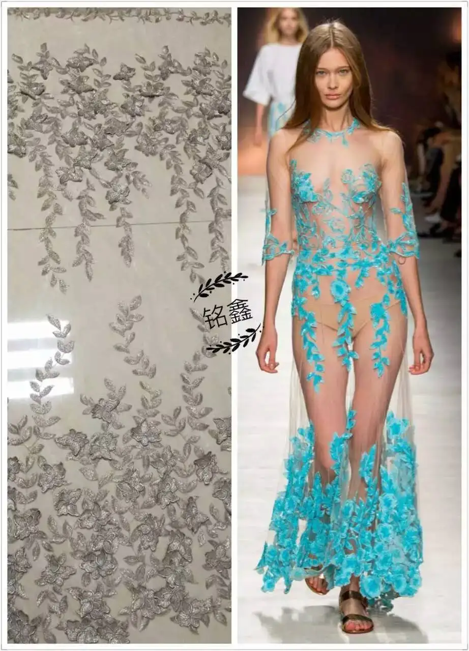 Кружевная ткань с вышивкой сделай сам модные женские аксессуары одежда Сетка