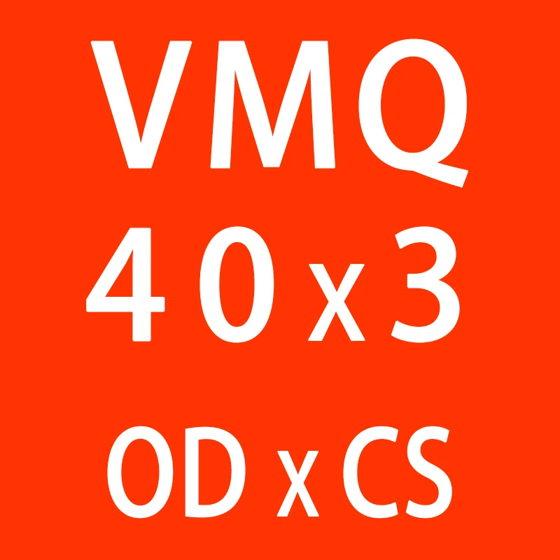 5 шт./лот, красный силиконовые кольца кремния/VMQ-хомут с круглым воротником для мальчиков и девочек 3 мм Толщина OD31/32/34/35/36/38/39/40*3 мм резиновое уплотнительное кольцо уплотнения прокладки, шайбы - Цвет: OD40mm