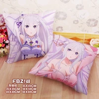 anime re zero kara hajimeru isekai seikatsu emilia home textile two sided square throw pillow cover cases