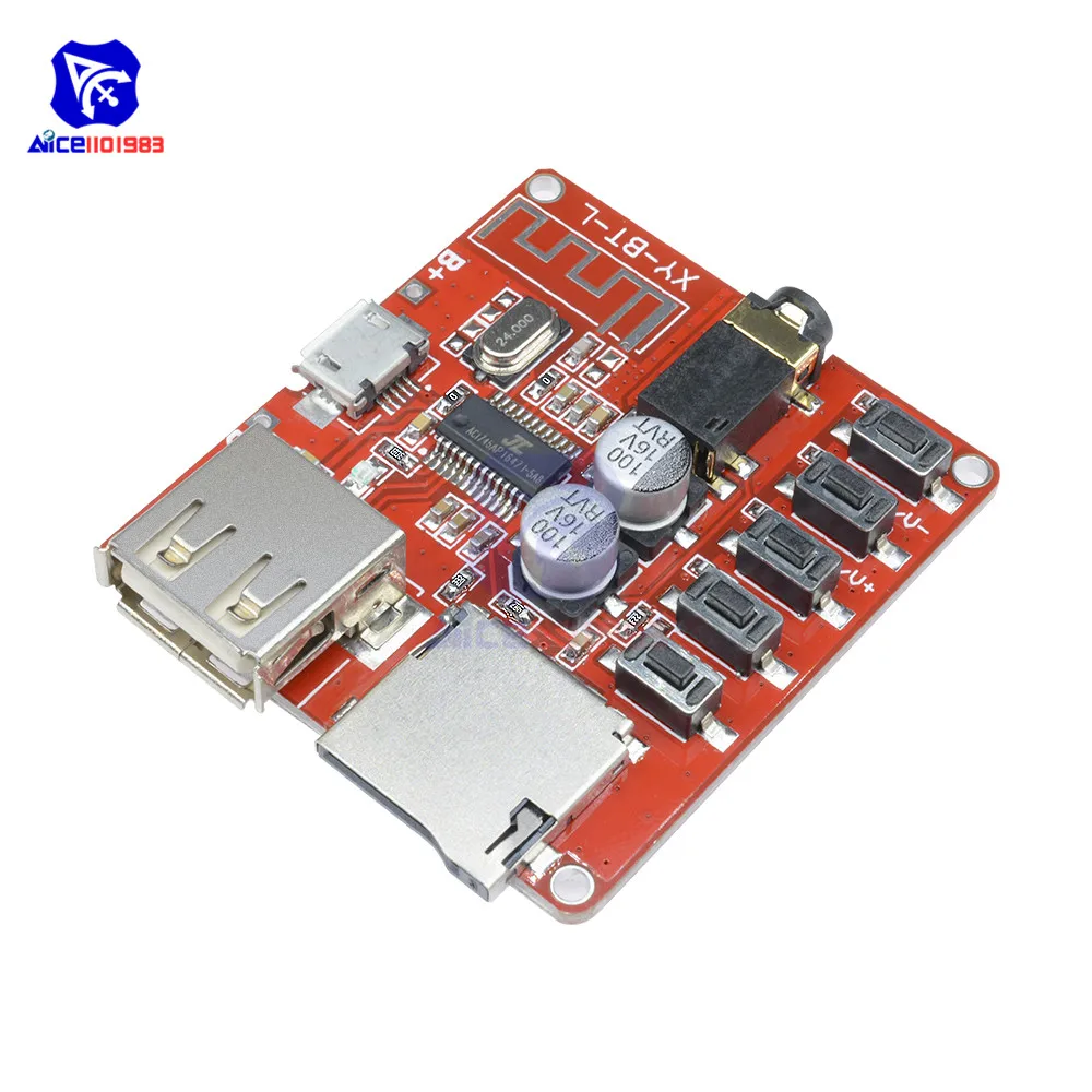Мини Bluetooth 4,1 аудио декодер доска Micro USB/TF карта Интерфейс BLE 4,1 Беспроводной MP3 без потерь декодирования модуль 3,7 V 5V