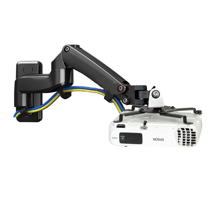 NB-F150PR-A 2-7kg Gas spring projector mount wall bracket full motion rotate aluminum with projector hook tray