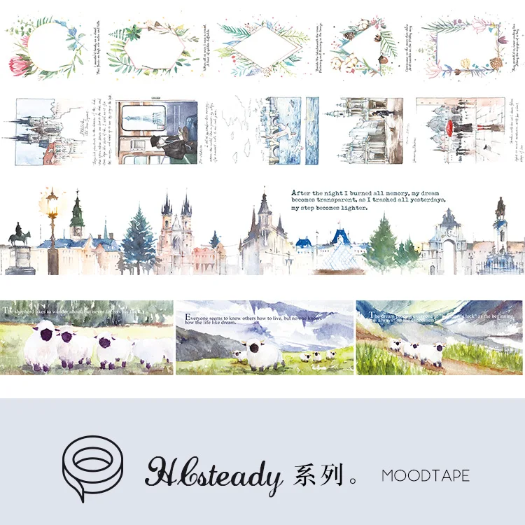 Moodtape washi лента пастушья мальчик альбом для скрапбукинга сделай сам украшение