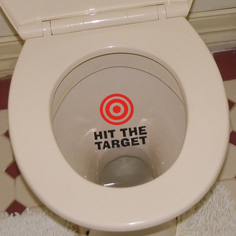 Hit the target наклейки для унитаза Vinyl магазина офиса дома кафе гостиницы туалета