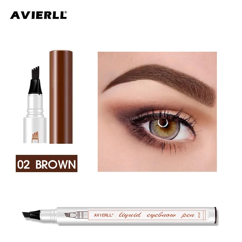 3 цвета микроблейдинг бровей Татуировка ручка тонкий эскиз жидкая подводка для