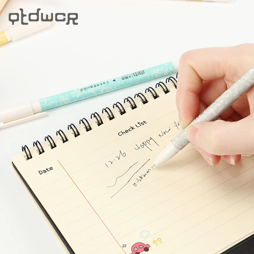 1 шт. индивидуальная Черная гелевая ручка с чернилами милые гелевые ручки