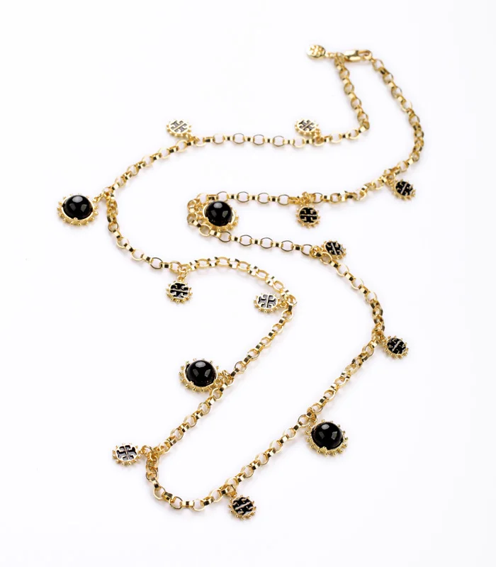 Хит продаж универсальные ожерелья из смолы и стекла цинковый сплав трендовые