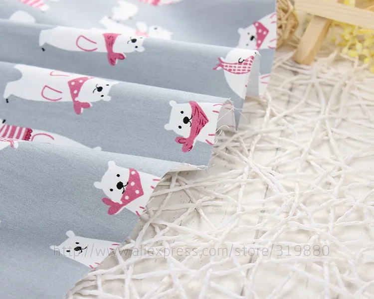TIANXINYUE мультфильм ткань 6 шт. 40*50 см медведь хлопок Ткань DIY лоскутное шитье постельные принадлежности Детская ткань для подушек ткань