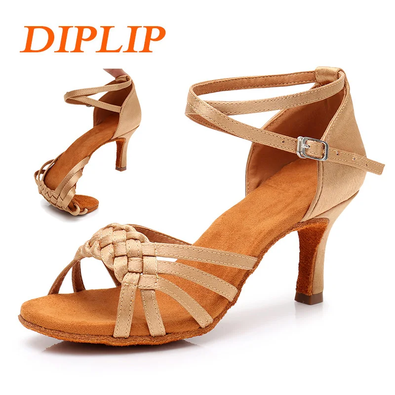 Diplip Туфли для латинских танцев Для женщин Танго Сальса обувь девочек Бальные