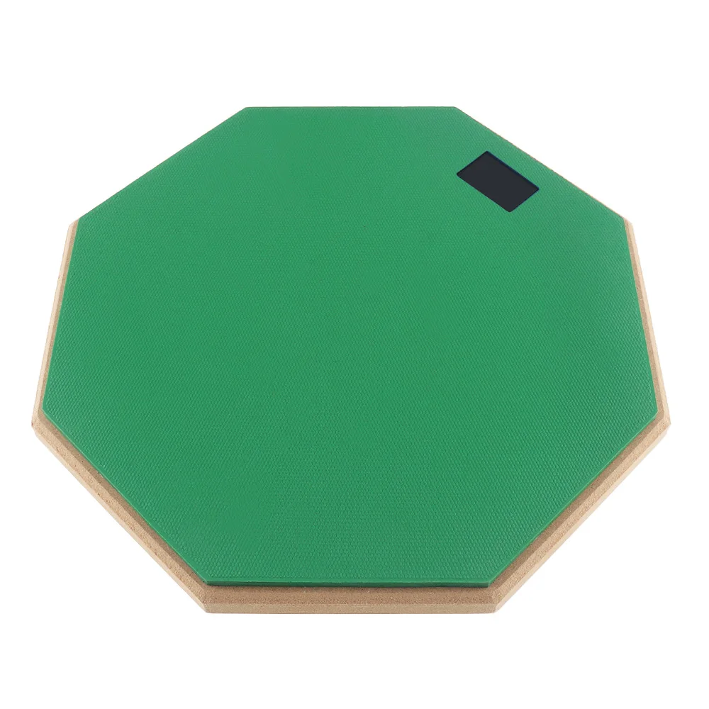 12 Inch Wooden Rubber Dumb Drum Practice Training Drum Pad for Jazz Drums Exercise with 3 Colors Optional