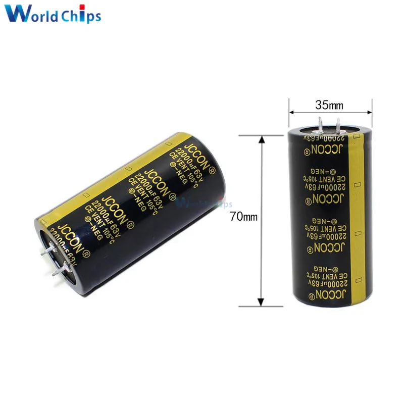 Алюминиевый электролитический конденсатор 63V 22000 UF 35X70mm 35*70mm сквозное отверстие