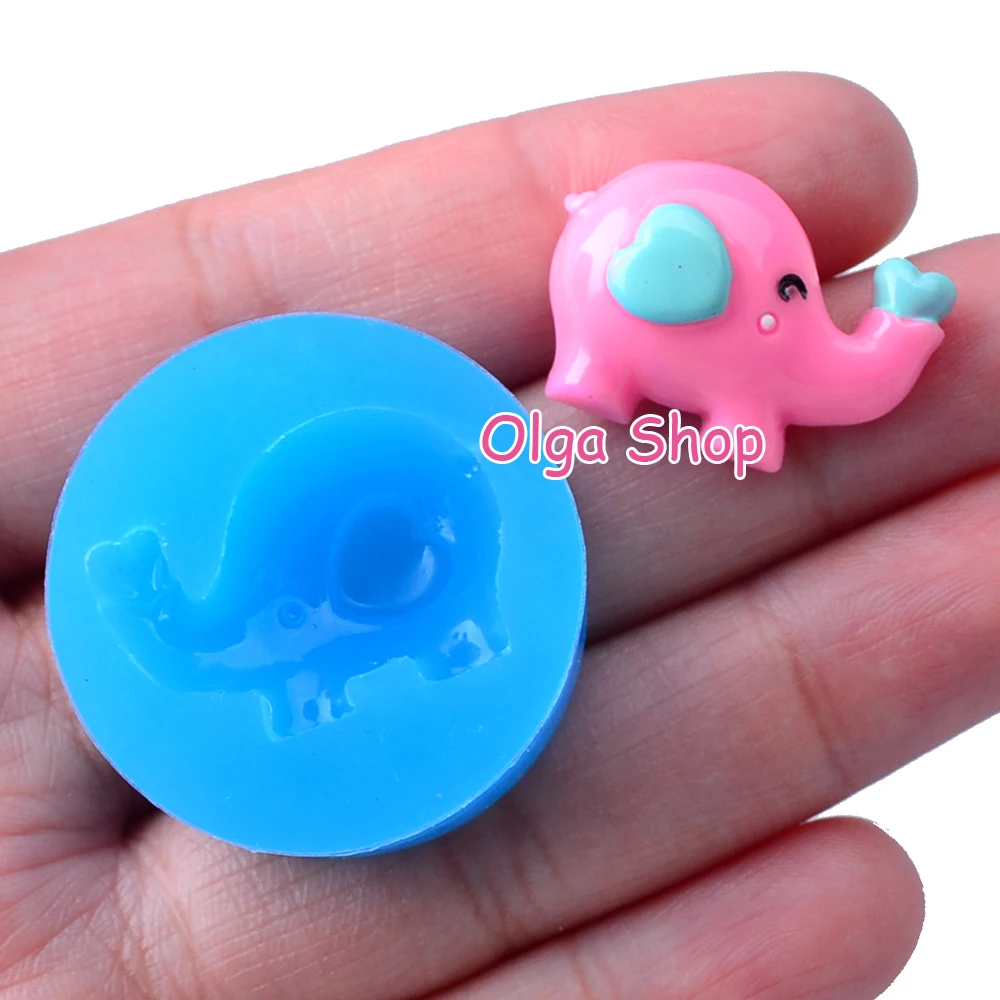 DYL394 24 2 мм симпатичный слон гибкая силиконовая форма в виде животных Sugarcraft