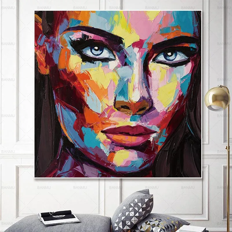 Картины на стену абстрактная живопись фигурки холсте настенный плакат картина