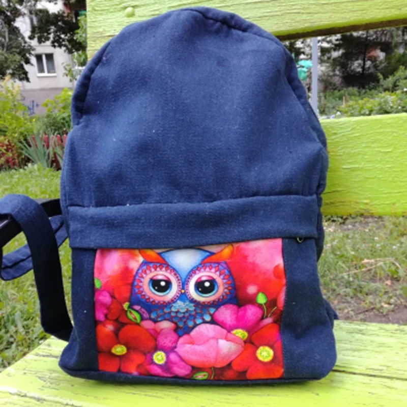 Хлопковая ткань в стиле пэчворк с изображением милой Совы 20*20 см для скрапбукинга