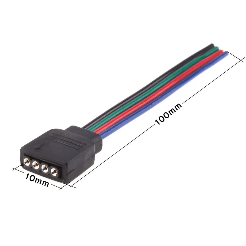 Светодиодная лента разъем 4pin 10 мм PCB Кабель Бесплатный сварочный питания 5 шт./лот
