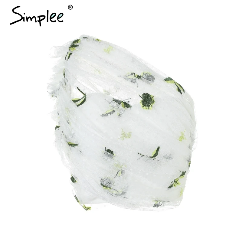 Женский кружевной топ на одно плечо Simplee укороченный с вышивкой элегантная