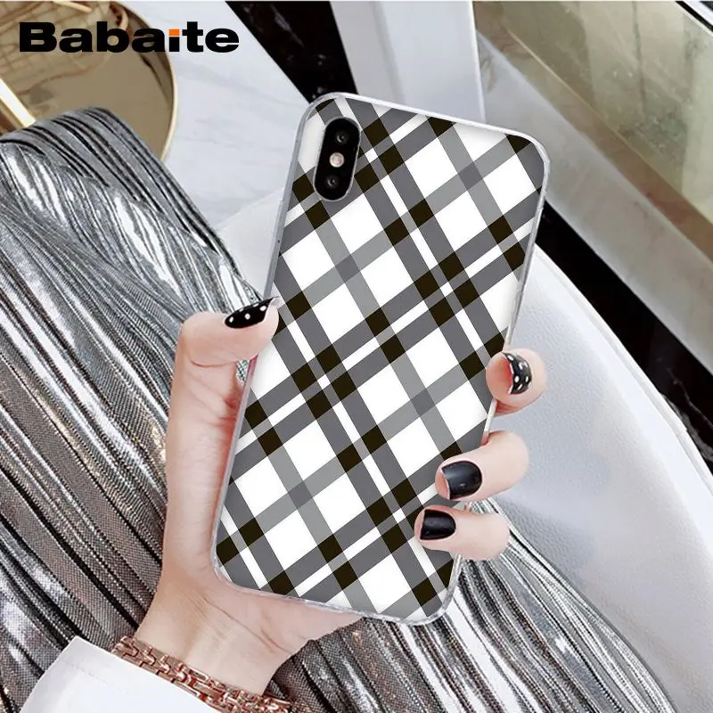 Babaite клетчатый чехол для телефона Apple iPhone 8 7 6 6S Plus X XS MAX 5 5S SE XR Чехол для мобильного телефона s
