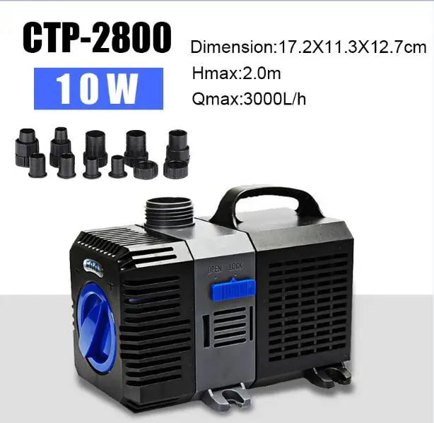 CTP-2800 CTP 2800-5800 высокий подъем насос для пруда кои Многофункциональный погружной насос для аквариума. Насос для аквариума VVVF, бытовой бесшумный насос - Цвет: CTP-2800