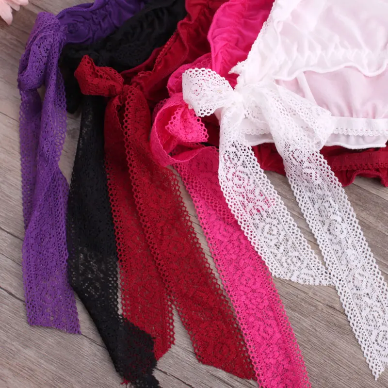 Summer female underwire sexy lace panties adorable underpants silky skin black knickers waist strap temptation women briefs | Женская