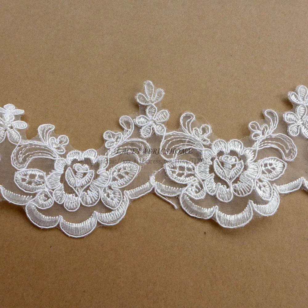 La Belleza белое свадебное платье с кружевной отделкой 5 ярдов ширина 6 см|lace yard|white