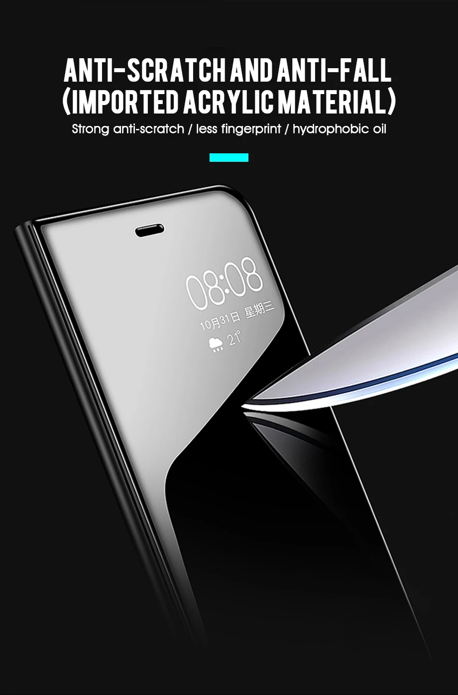 360 прозрачный зеркальный флип-чехол для Samsung Galaxy A3 A5 A7 A6 A7 плюс чехол A10 A20 A30 A40 A50 A70 M10 M20 M30 чехол