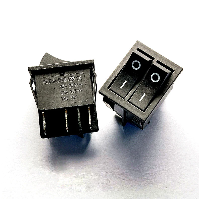 Двойной 6-контактный переключатель лодки, клавишный выключатель питания KCD8-212N, KCD2 15A/250 V 20A/125 V Двойной 6-контактный переключатель лодки, клавишный выключатель питания KCD8-212N, KCD2 15A/250 V 20A/125 V