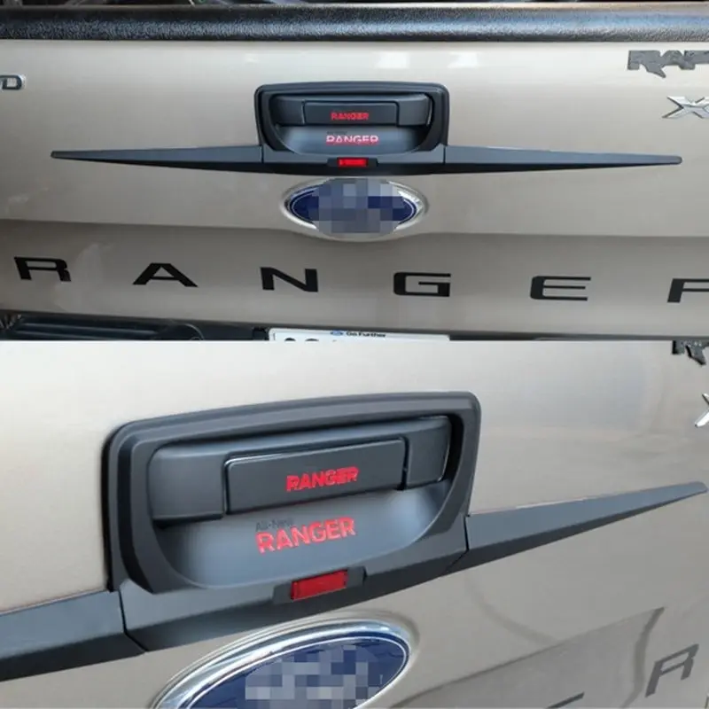 Для Ford Ranger T7 MK2 тела комплект покрышек Тюнинг автомобиля аксессуары черный матовый АБС пластик Пластик Авто Стайлинг Литье аксессуары - Цвет: Rear Door Cover