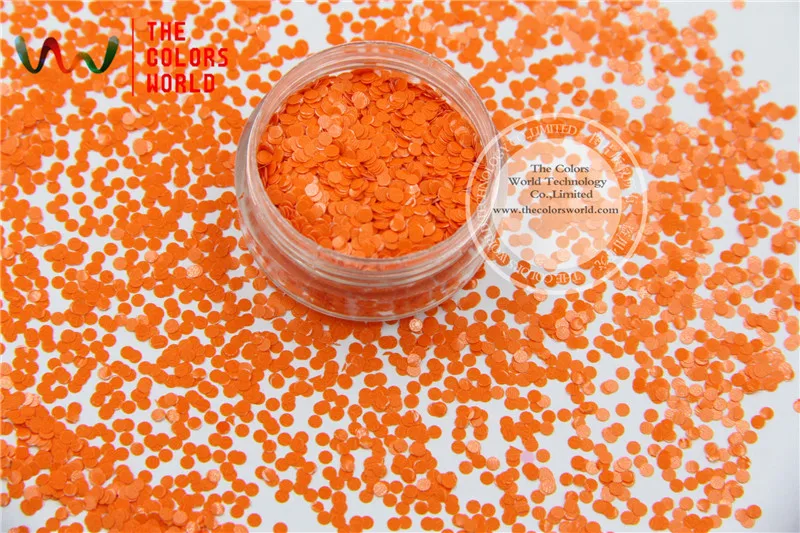 

TCH305 2.0 MM Size Solvent Resistant Mate Colors circle dots hape glitter for nail polish,nail art or other DIY decoration