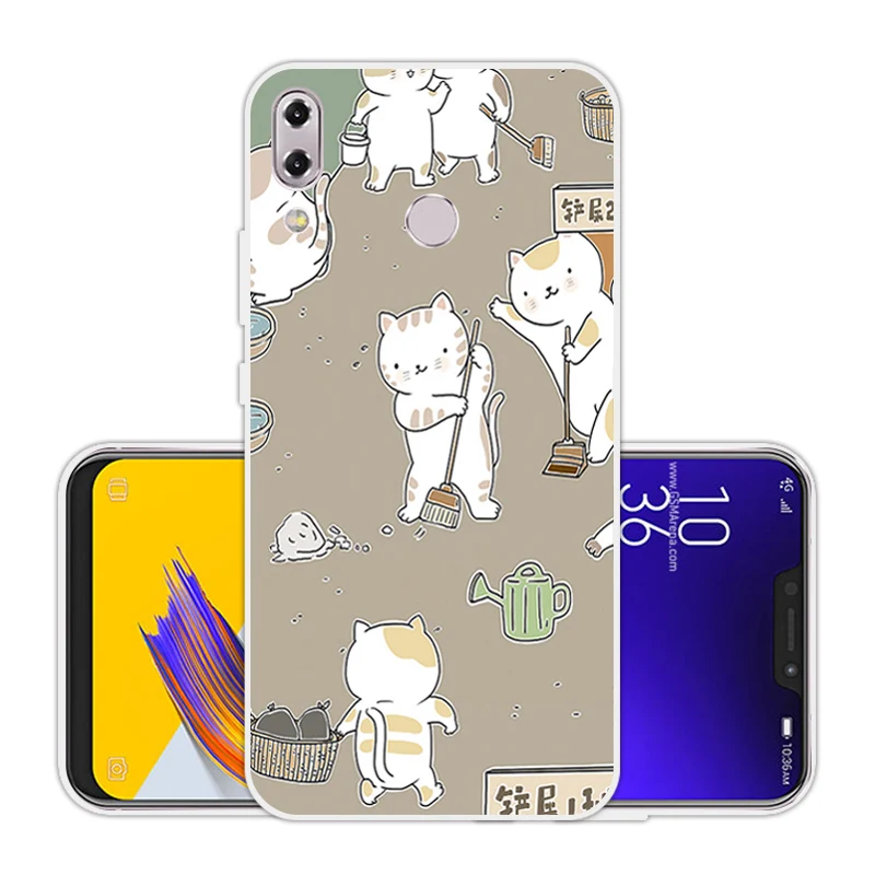 Для Asus Zenfone 5z ZS620KL прозрачный ТПУ чехол для телефона CuteCat 6 2 &quotдля 5 ZE620KL