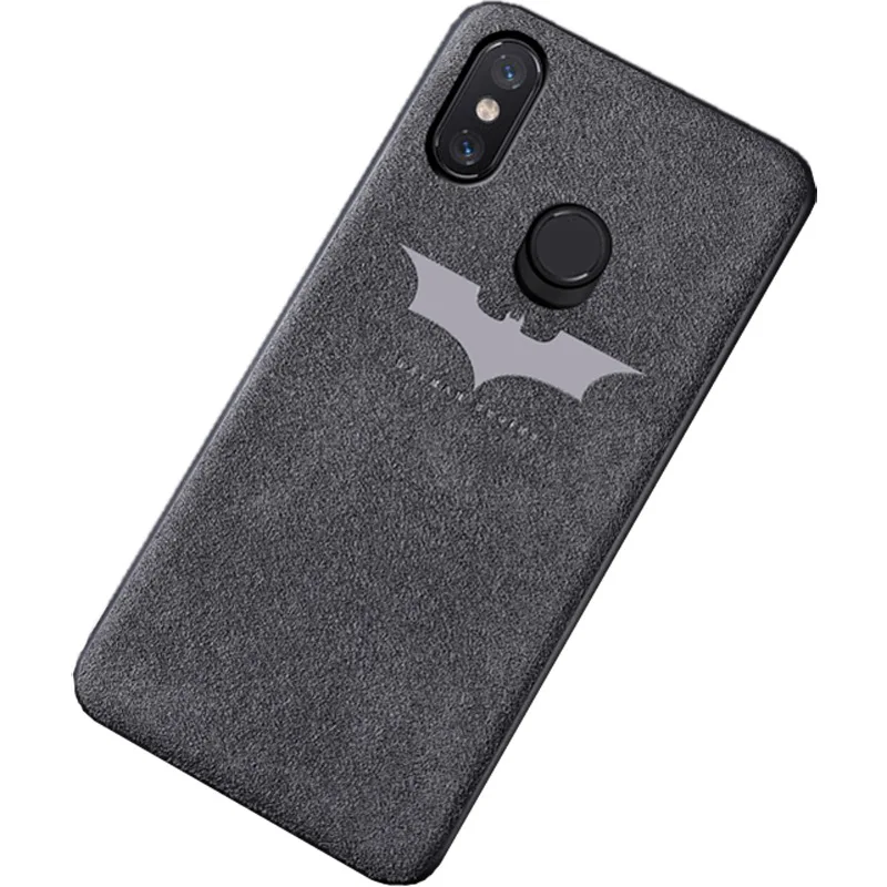 BATMAN Противоскользящий кожаный меховой чехол для телефона Xiaomi mi 5 6 8 9 mix 2 3 2s max 3 redmi note 7 Marvel Batman чехол с логотипом автомобиля Мягкий край - Цвет: BATMAN